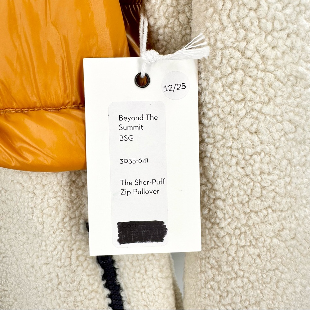 MOTHER Sher-Puff Zip Fleece Sherpa Pullover NEW - Picture 9 of 14